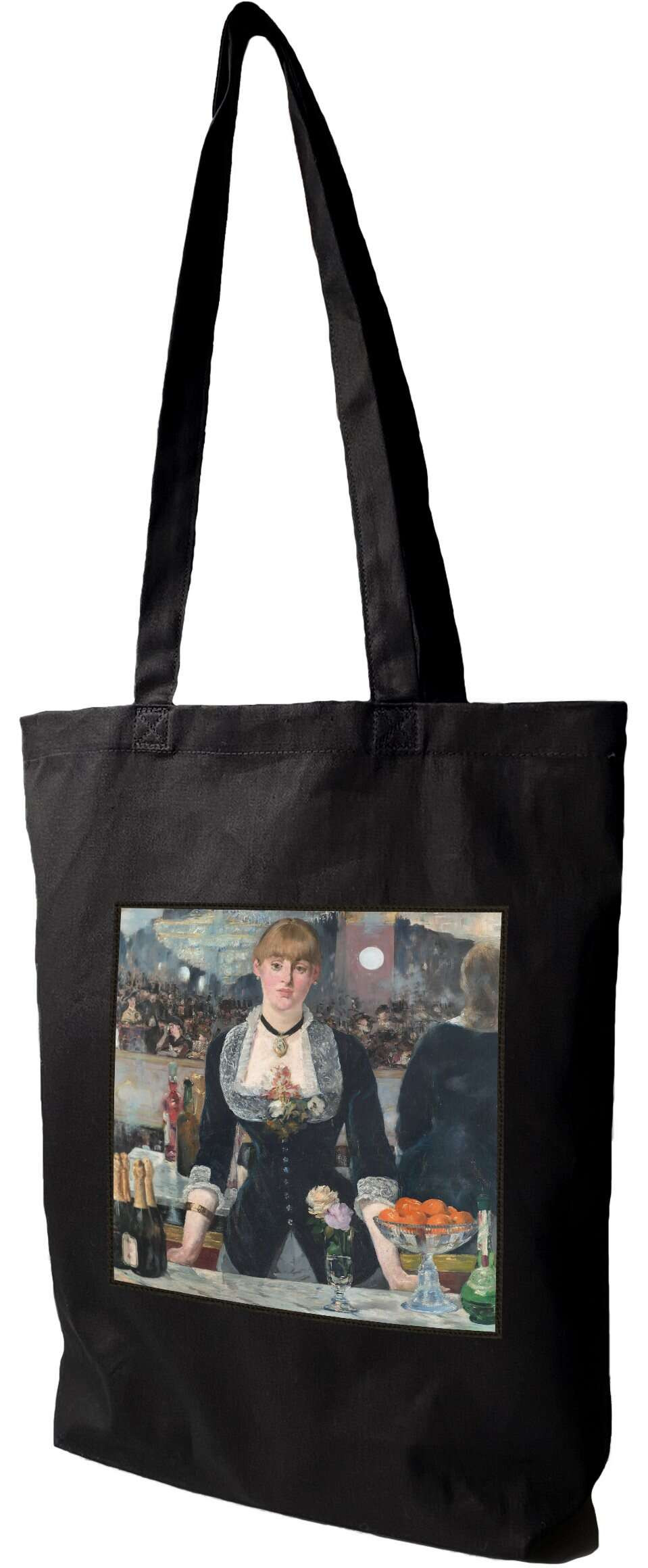 Torba z naszywką Bar w Folies-Bergère Édouard Manet, Czarna
