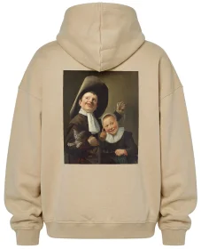 Bluza oversize Chłopiec i dziewczynka z kotem i węgorzem Judith Leyster