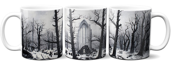 Kubek Cmentarz w śniegu Caspar David Friedrich