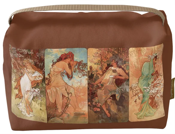 Kosmetyczka kuferek 4 pory roku Alfons Mucha