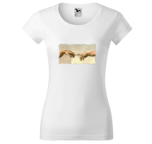 Bluzka damska S Stworzenie Adama Michał Anioł