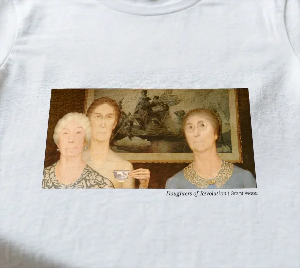 Koszulka z nadrukiem Daughters of Revolution Grant Wood