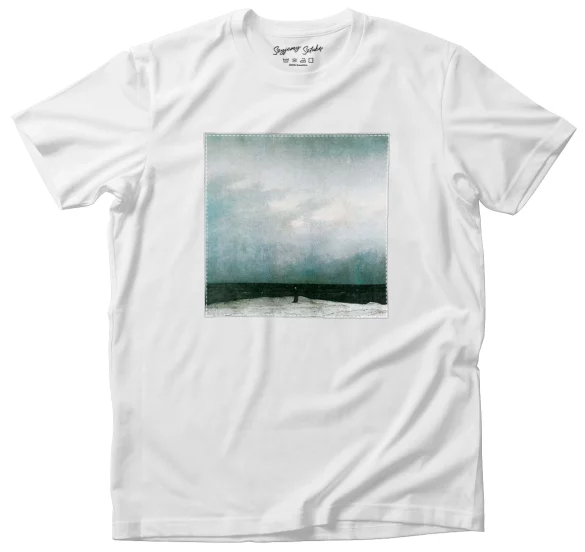 Koszulka z naszywką Mnich na brzegu morza Caspar David Friedrich