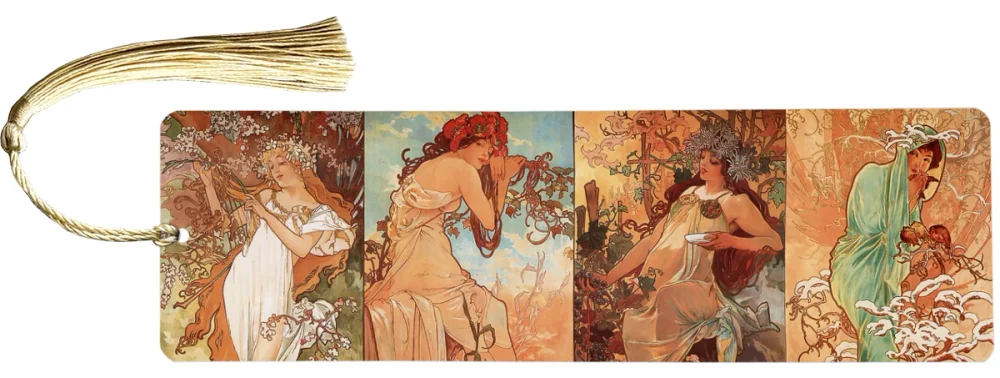 Zakładka do książki 4 pory roku Alfons Mucha