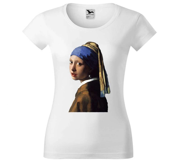 Bluzka damska Dziewczyna z perłą Jan Vermeer