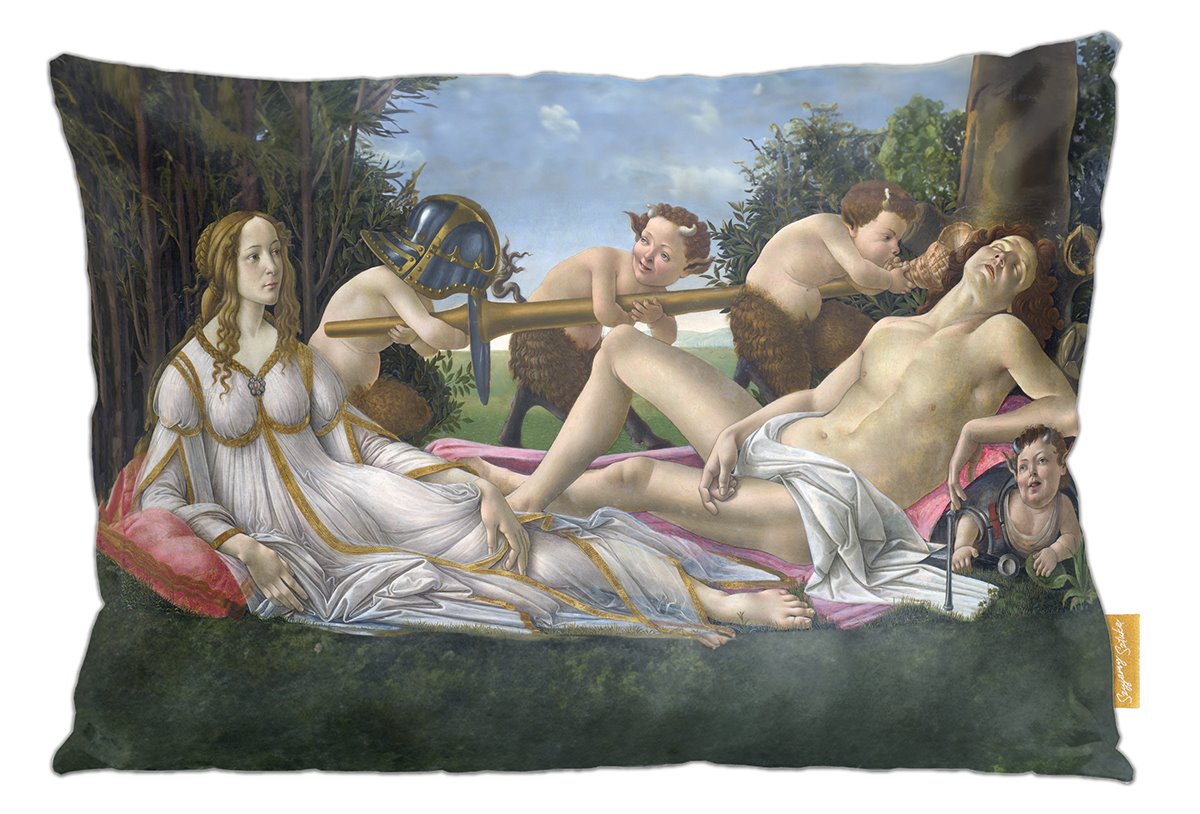 Poduszka dekoracyjna na prezent z obrazem Wenus i Mars Sandro Botticelli Szyjemy Sztukę