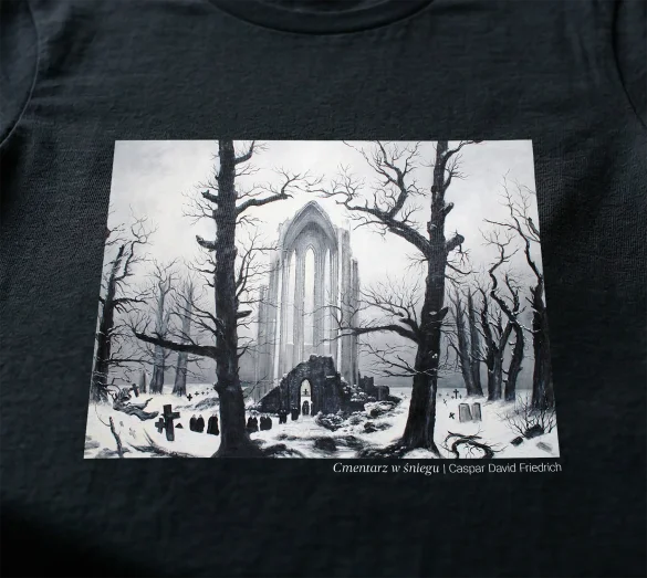 Bluzka damska Cmentarz w śniegu Caspar David Friedrich