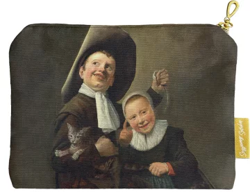 Kosmetyczka mini Chłopiec i dziewczynka z kotem i węgorzem Judith Leyster