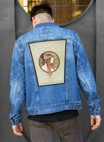 Ekran Bizantyjskie głowy: brunetka Alfons Mucha