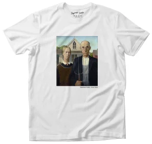 Koszulka z nadrukiem American Gothic Grant Wood