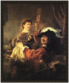 Naszywka Autoportret z Saskią Rembrandt