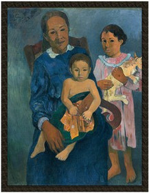 Naszywka Polinezyjska kobieta z dziećmi Paul Gauguin