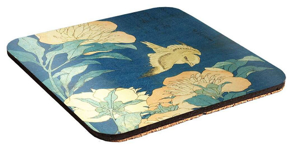 Podkładka pod kubek Kanarek i piwonia Katsushika Hokusai