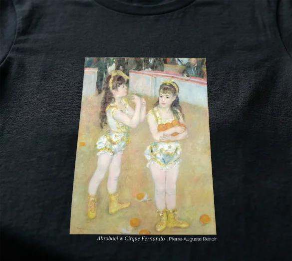 Koszulka z nadrukiem Akrobaci w Cirque Fernando Pierre-Auguste Renoir