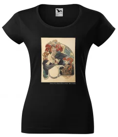Bluzka damska Bières De La Meuse (Piwo z mezy) Alfons Mucha