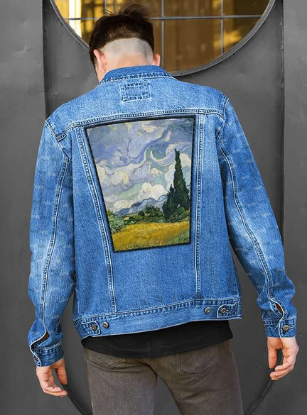 Ekran Pole pszenicy z cyprysami Vincent Van Gogh