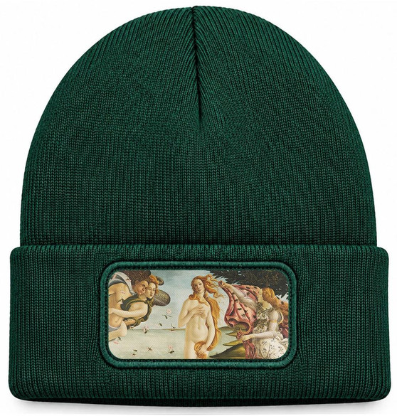 Czapka zimowa Narodziny Wenus Sandro Botticelli – zielona
