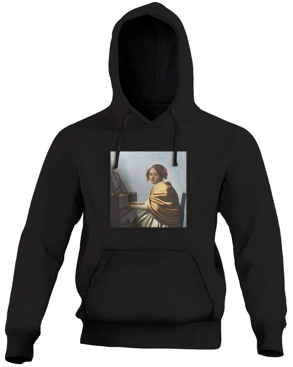 Bluza z naszywką Młoda kobieta siedząca przy dziedzińcu Jan Vermeer
