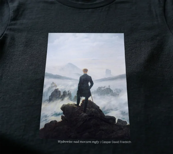 Bluzka damska Wędrowiec nad morzem mgły Caspar David Friedrich