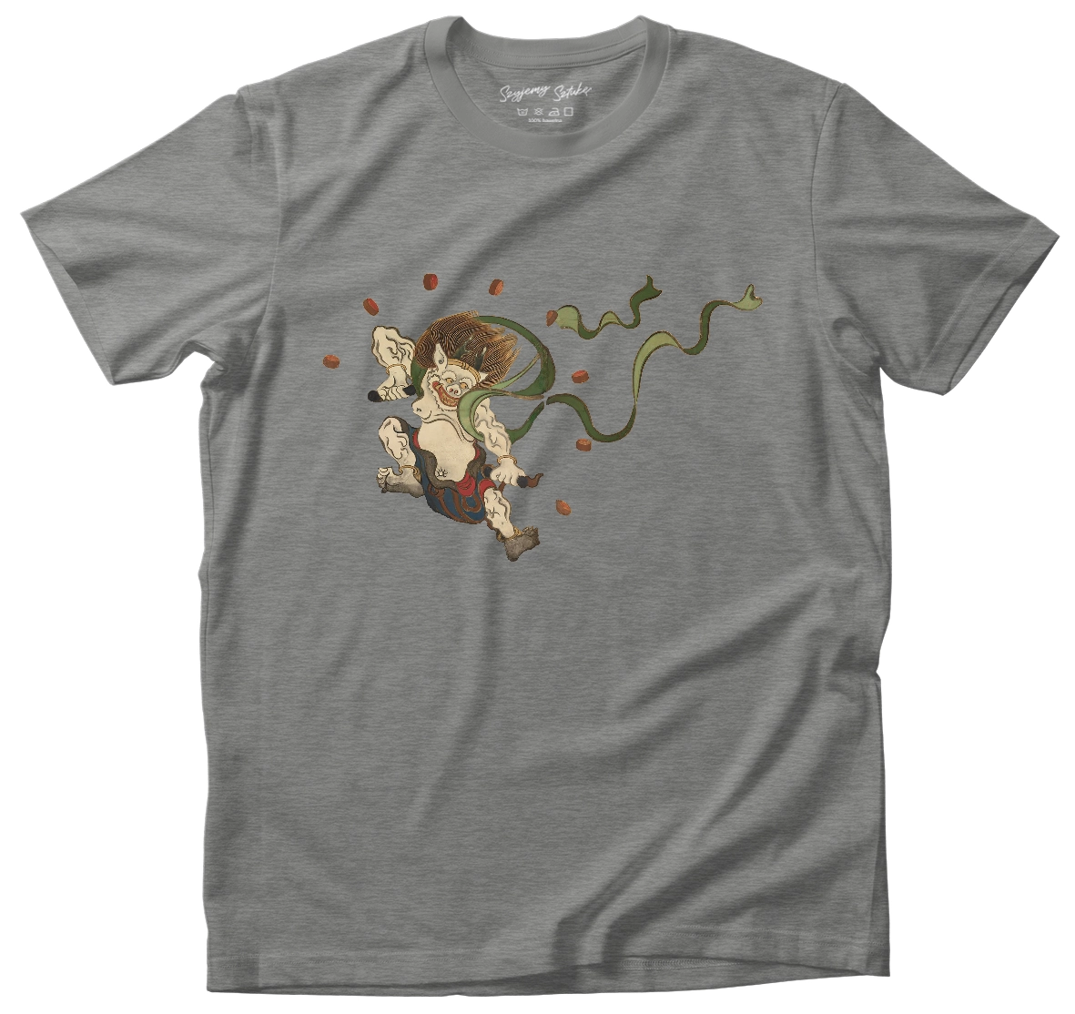 Koszulka Bóg piorunów Ogata Korin– koszulka z nadrukiem obrazu, t-shirt ze sztuką