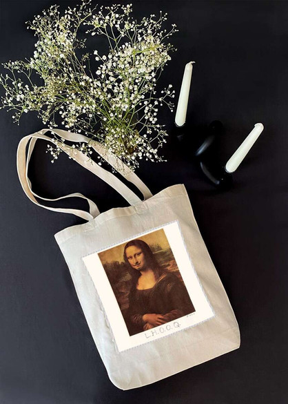 Torba z naszywką L.H.O.O.Q. Marcel Duchamp