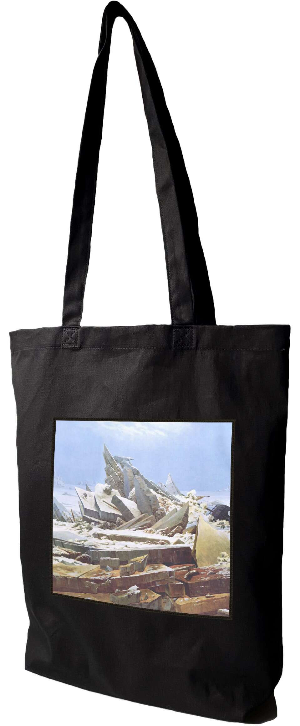 Torba z naszywką Morze lodu Caspar David Friedrich, Czarna