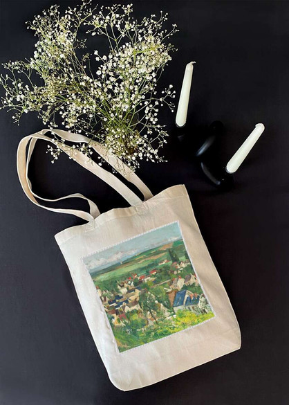 Torba z naszywką Auvers, widok panoramiczny Paul Cezanne