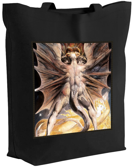Torba z naszywką Wielki czerwony smok i niewiasta obleczona w słońce William Blake