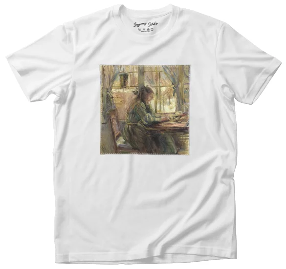 Koszulka z naszywką Julia przy stole Berthe Morisot