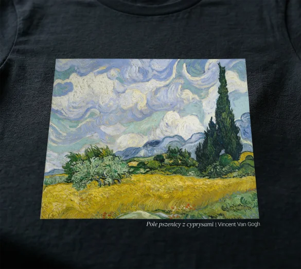 Bluzka damska Pole pszenicy z cyprysami Vincent Van Gogh