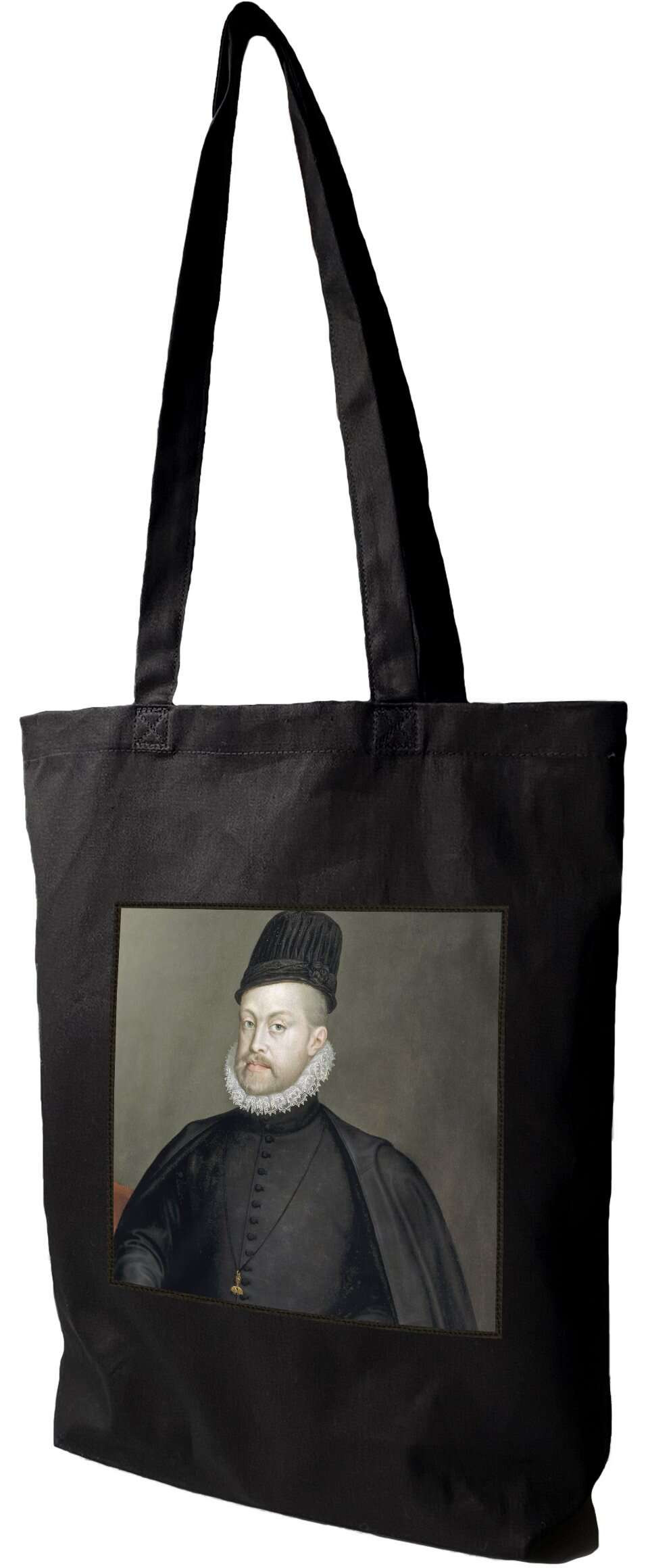 Torba z naszywką Portret Filipa II Sofonisba Anguissola, Czarna