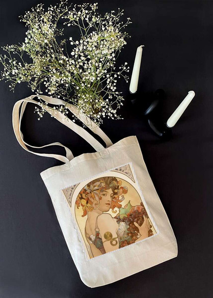 Torba z naszywką Fruit (Owoc) Alfons Mucha