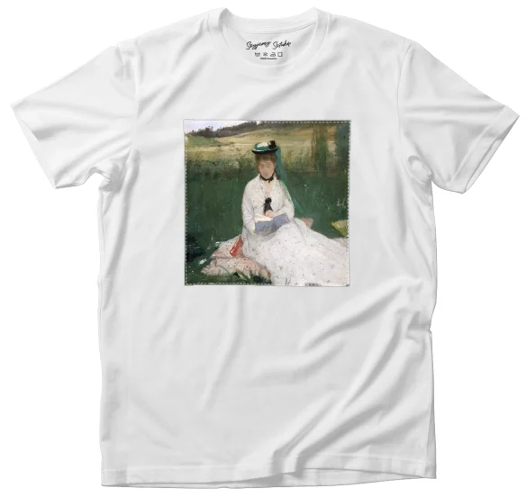 Koszulka z naszywką Czytanie (portret Edmy Morisot) Berthe Morisot