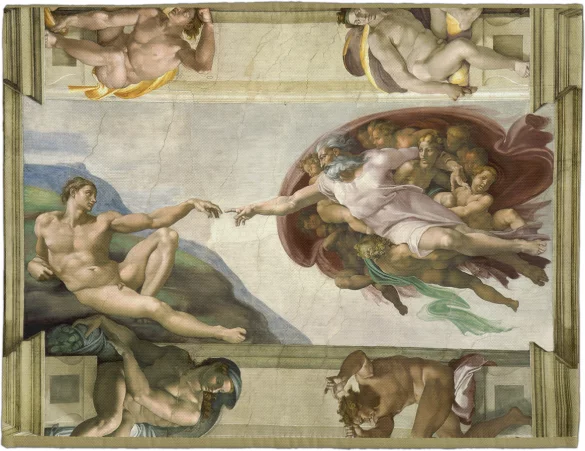 Podkładka na stół Stworzenie Adama  Michał Anioł