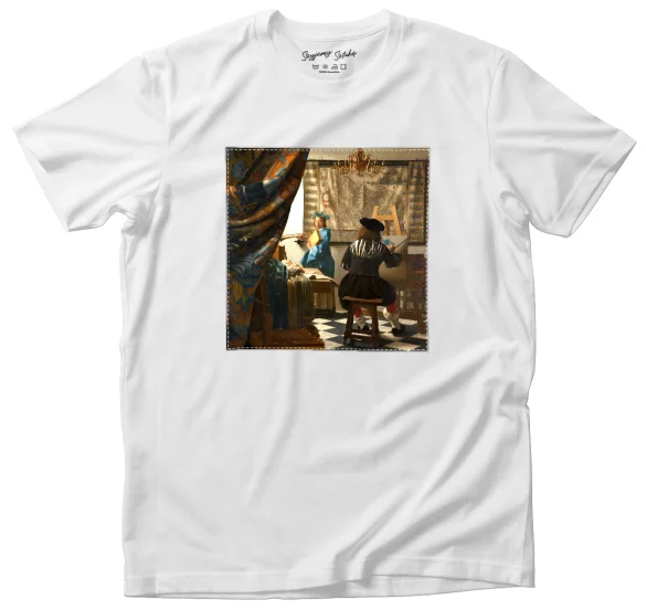 Koszulka z naszywką Alegoria Malarstwa Jan Vermeer