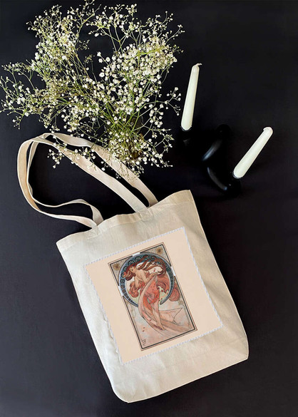 Torba z naszywką La Danse (Taniec) Alfons Mucha