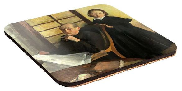 Podkładka pod kubek Henri Degas i jego siostrzenica Lucie Degas Edgar Degas