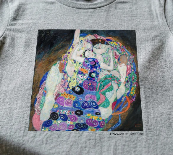 Koszulka z nadrukiem Dziewica Gustav Klimt