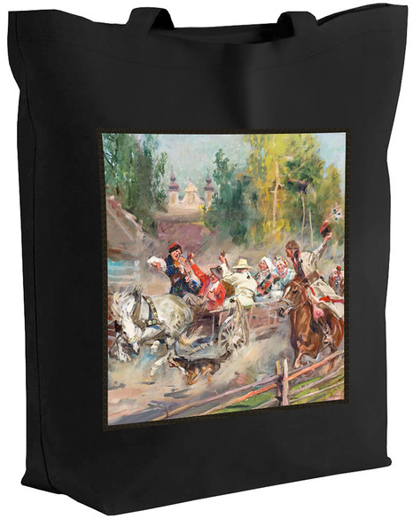 Torba z naszywką Wesele krakowskie Wojciech Kossak