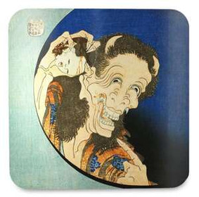 Podkładka pod kubek Śmiejący się Demon Katsushika Hokusai