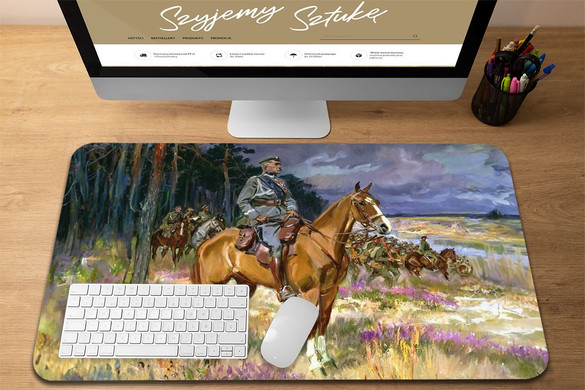 Podkładka Józef Piłsudski na Kasztance Wojciech Kossak 60x40cm