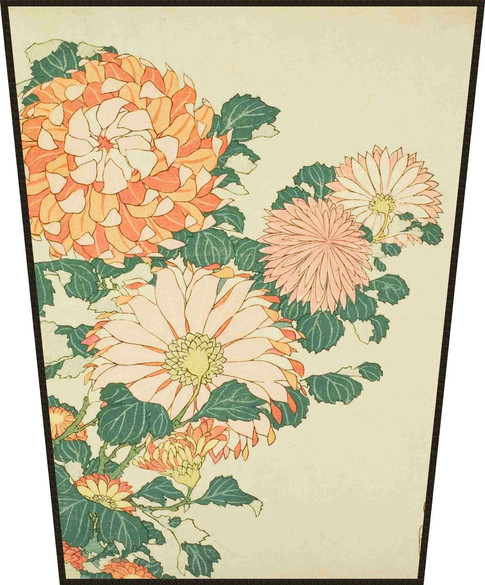 Ekran Chryzantemy i pszczoła Katsushika Hokusai