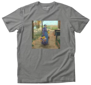 Koszulka z naszywką Kwietna dziewczyna w Holandii George Hitchcock