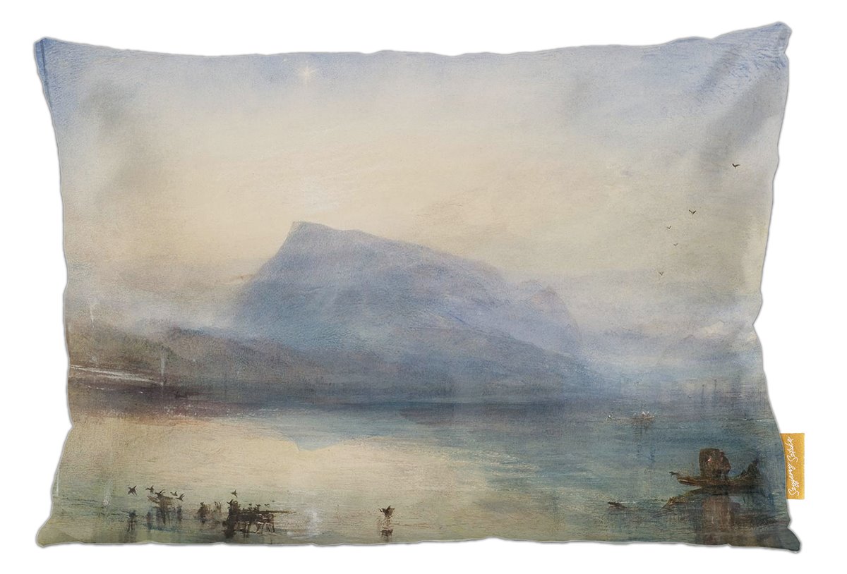 Poduszka dekoracyjna na prezent z obrazem Błękitny Rigi, wschód słońca William Turner Szyjemy Sztukę