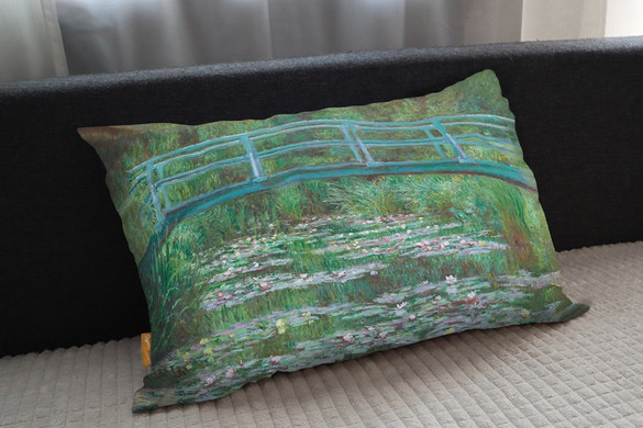 Poduszka Most nad stawem z liliami wodnymi Claude Monet