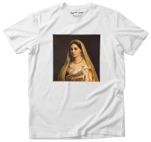 Koszulka z naszywką Portret kobiety Rafael Santi