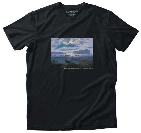 Koszulka z nadrukiem Morze Północne w świetle księżyca Caspar David Friedrich