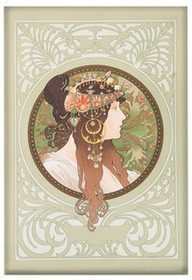 Magnes Bizantyjskie głowy: brunetka Alfons Mucha