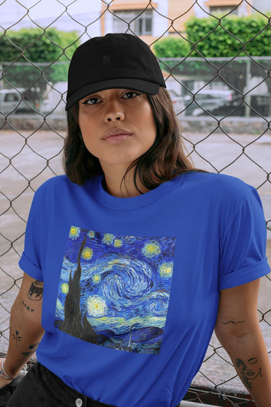 Koszulka z naszywką Gwiaździsta Noc Vincent Van Gogh