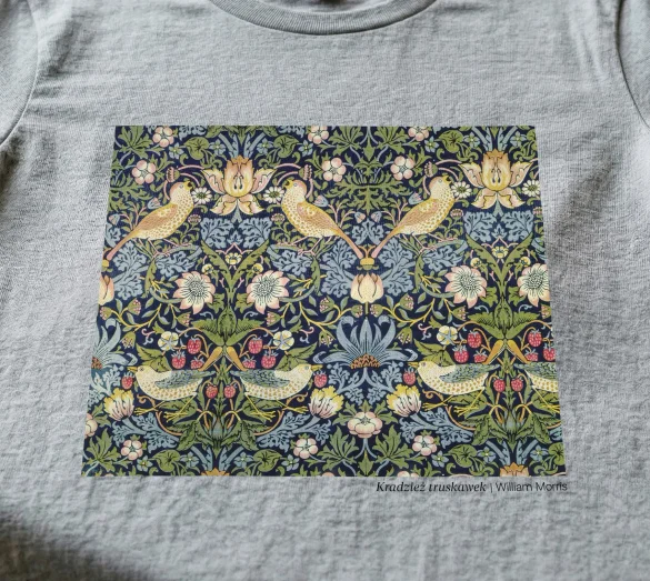 Koszulka z nadrukiem Kradzież truskawek William Morris